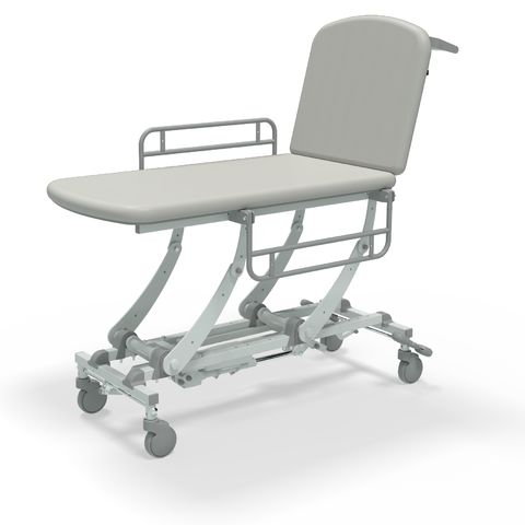 Seers - CLINNOVA Mobile 2 Section electric couch with classic base and gas assisted backrest and switch and wheel options (265Kg SWL)